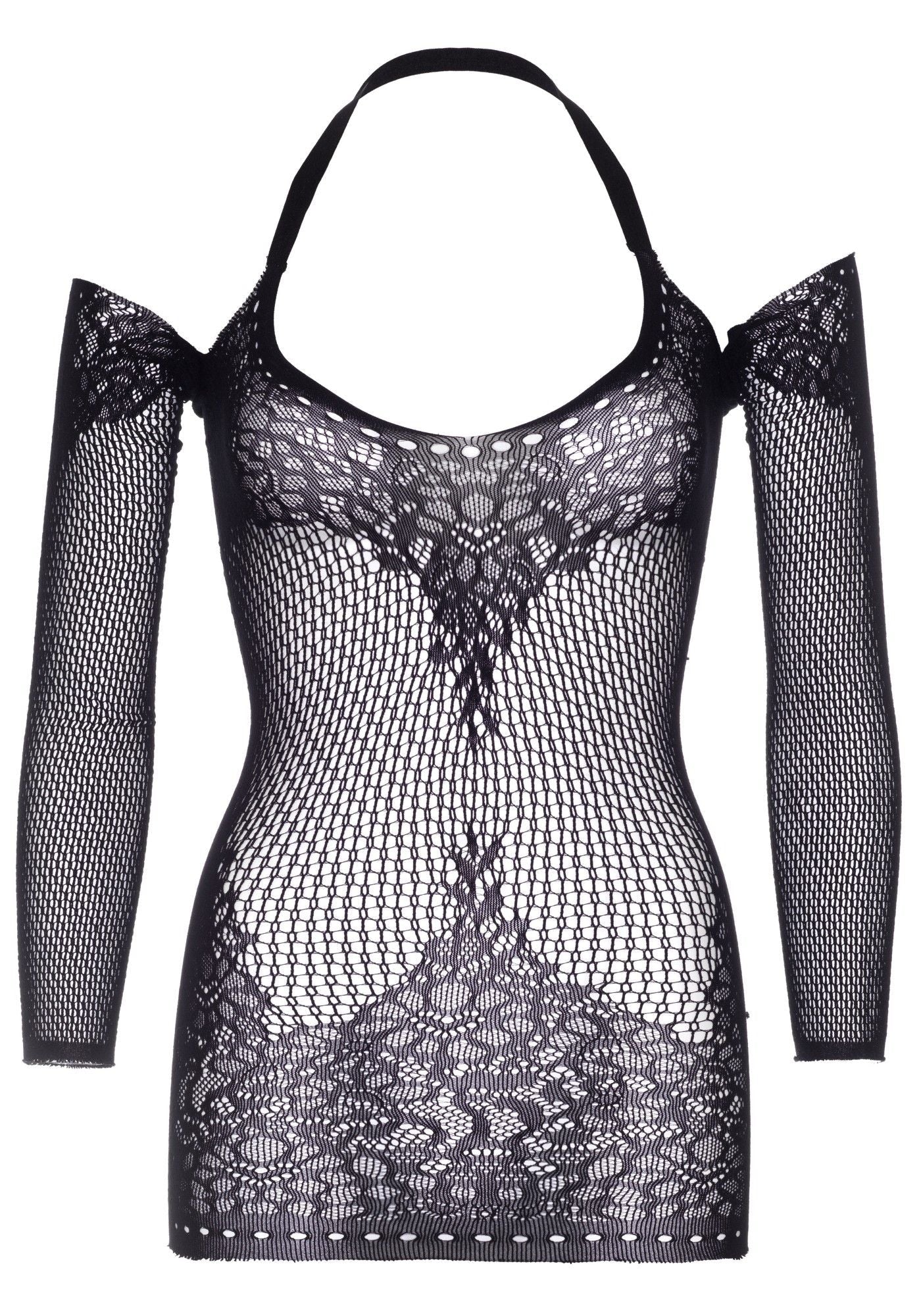 Mini Abito Sexy Twist Halter Nero